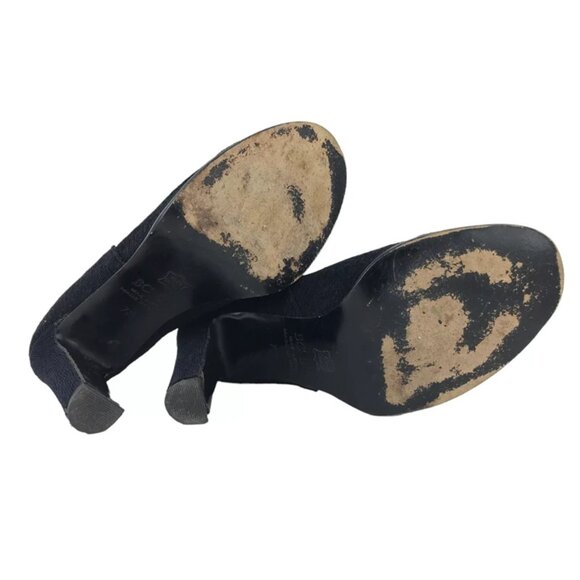 BCBG MAXAZRIA Womens Black Round‎ Toe Ankle Strap Block Pump Heel Size US 7.5 B - Picture 7 of 9